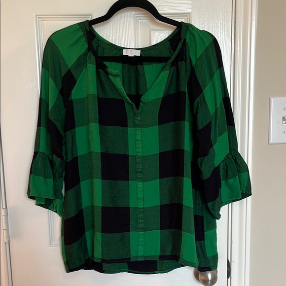 Charming Charlie Tops - Charming Charlie Buffalo Plaid Blouse